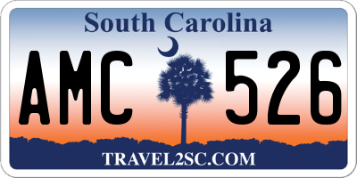 SC license plate AMC526