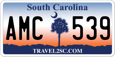 SC license plate AMC539