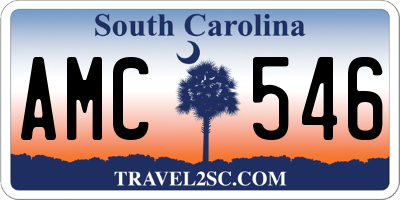 SC license plate AMC546