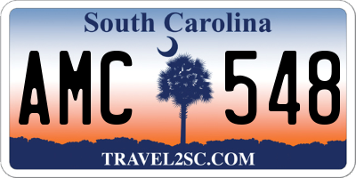 SC license plate AMC548