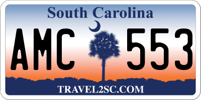 SC license plate AMC553