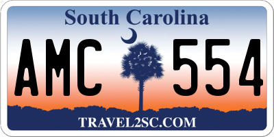 SC license plate AMC554
