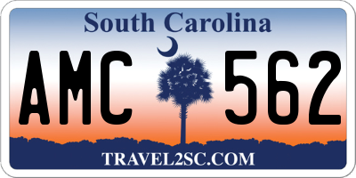 SC license plate AMC562