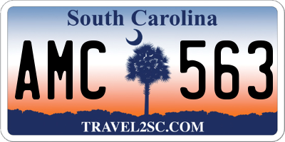 SC license plate AMC563