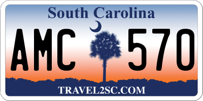 SC license plate AMC570