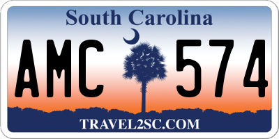 SC license plate AMC574