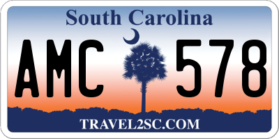 SC license plate AMC578