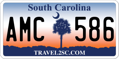 SC license plate AMC586