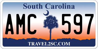 SC license plate AMC597