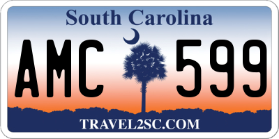 SC license plate AMC599