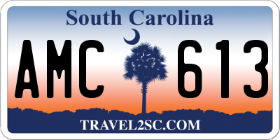 SC license plate AMC613