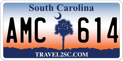 SC license plate AMC614