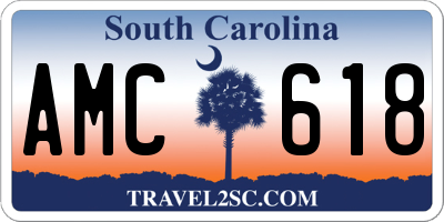 SC license plate AMC618