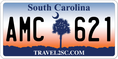 SC license plate AMC621