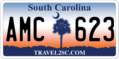 SC license plate AMC623
