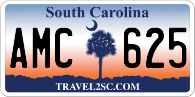 SC license plate AMC625