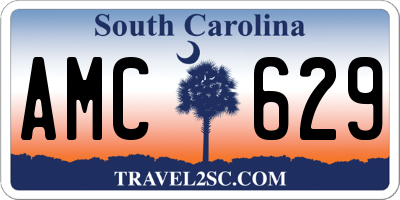 SC license plate AMC629