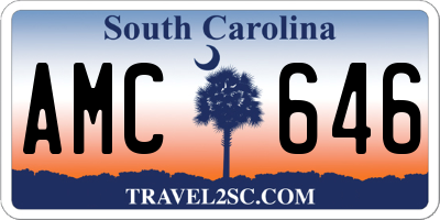SC license plate AMC646