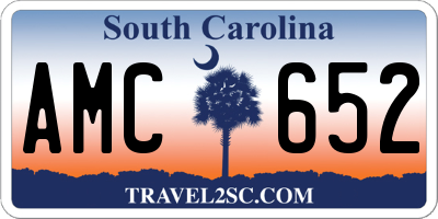 SC license plate AMC652