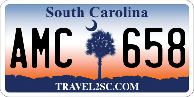 SC license plate AMC658