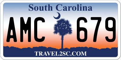 SC license plate AMC679