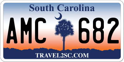 SC license plate AMC682