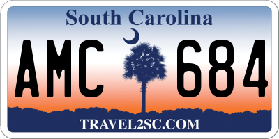 SC license plate AMC684