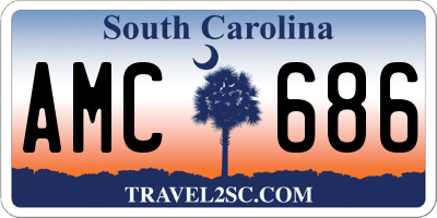 SC license plate AMC686