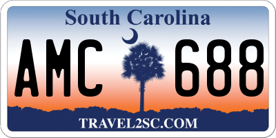 SC license plate AMC688