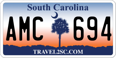 SC license plate AMC694