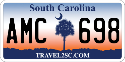 SC license plate AMC698