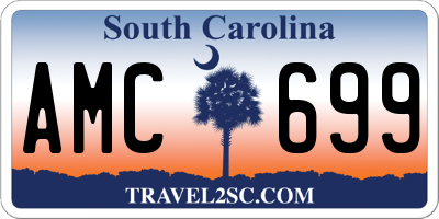 SC license plate AMC699
