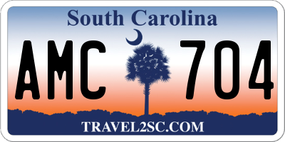 SC license plate AMC704
