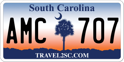 SC license plate AMC707