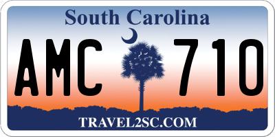 SC license plate AMC710