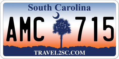 SC license plate AMC715