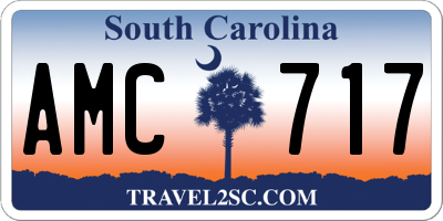 SC license plate AMC717