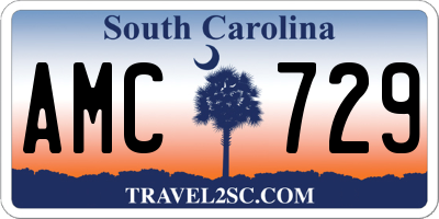 SC license plate AMC729