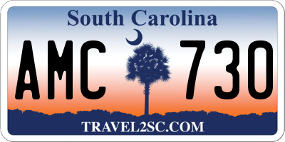 SC license plate AMC730