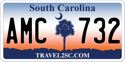 SC license plate AMC732