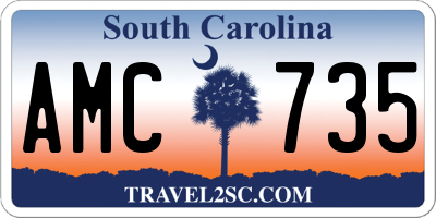 SC license plate AMC735