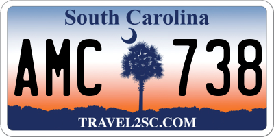 SC license plate AMC738