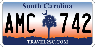 SC license plate AMC742