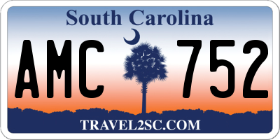 SC license plate AMC752