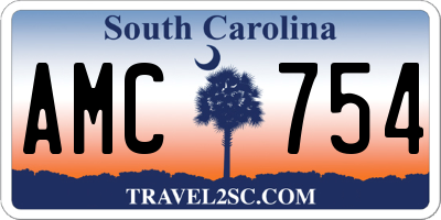 SC license plate AMC754