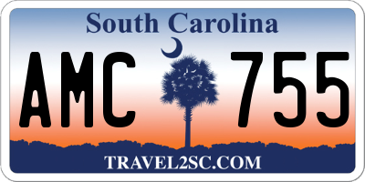 SC license plate AMC755