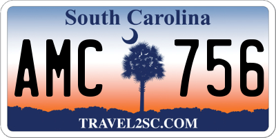 SC license plate AMC756