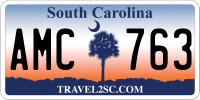 SC license plate AMC763