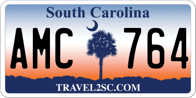 SC license plate AMC764