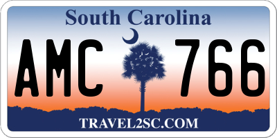 SC license plate AMC766